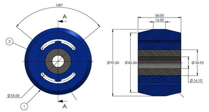 KIT241K SuperPro Differential Support Bush Kit to suit Ford Falcon, Fairlane BF Series II 05/2006-on & Territory SY, SZ | Genuine SuperPro Suspension Component