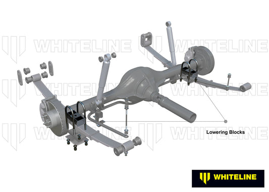 KLB104-15 Whiteline Rear Lowering Block - Kit 1.5" to Suit Ford Falcon/Fairlane XR-XF 6cyl | Genuine Whiteline Suspension Component - photo 2 of 4