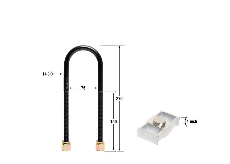 KLB106-10 Whiteline Rear Lowering Block - Kit 1" to Suit Ford Falcon EF-FGX and FPV | Genuine Whiteline Suspension Component - photo 3 of 4