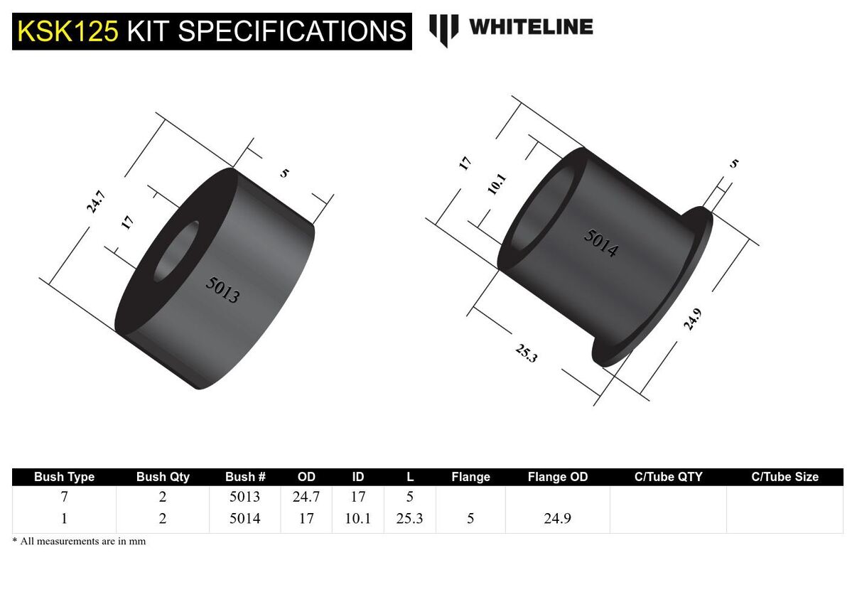 KSK125 Whiteline Rear Sway Bar Link - Service Kit to Suit Whiteline Sway Bars | Genuine Whiteline Suspension Component - photo 5 of 5