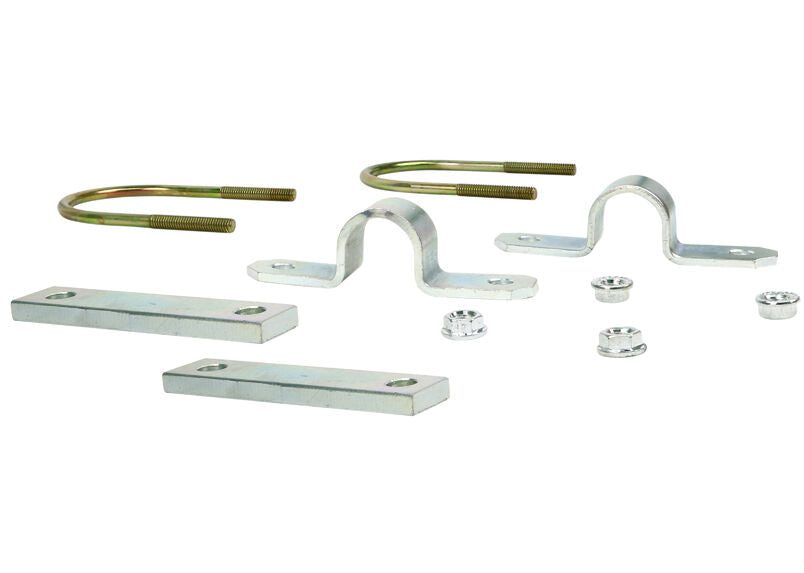 KU4 Whiteline Universal Sway Bar Mount - Saddle Kit U-Bolt Style to suit Ford 9" Diff 95x130mm | Genuine Whiteline Suspension Component
