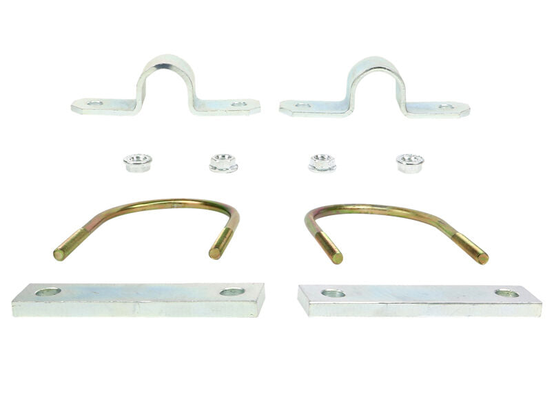KU4 Whiteline Universal Sway Bar Mount - Saddle Kit U-Bolt Style to suit Ford 9" Diff 95x130mm | Genuine Whiteline Suspension Component - photo 2 of 3