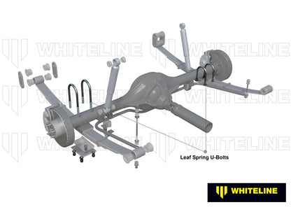 KUB100 Whiteline Universal U Bolts - ID=45mm, L=175mm, Thread=M12 - square top | Genuine Whiteline Suspension Component - photo 2 of 3