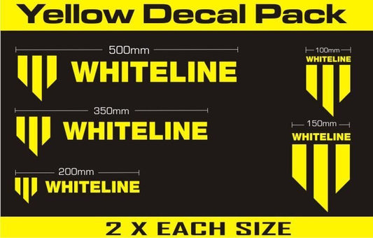 KWM001 Whiteline Decal Kits - Yellow | Genuine Whiteline Suspension Component