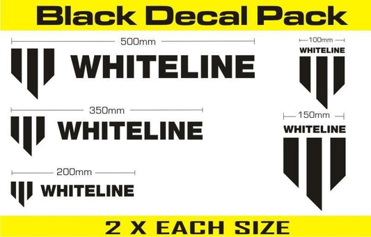 KWM002 Whiteline Decal Kits - Black | Genuine Whiteline Suspension Component