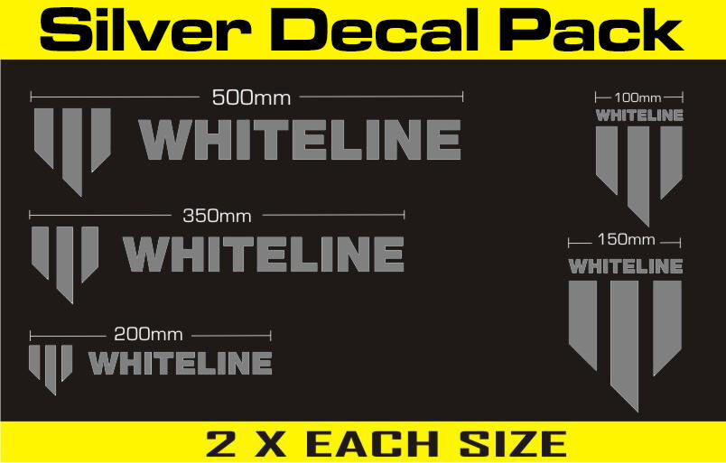 KWM003 Whiteline Decal Kits - Silver | Genuine Whiteline Suspension Component