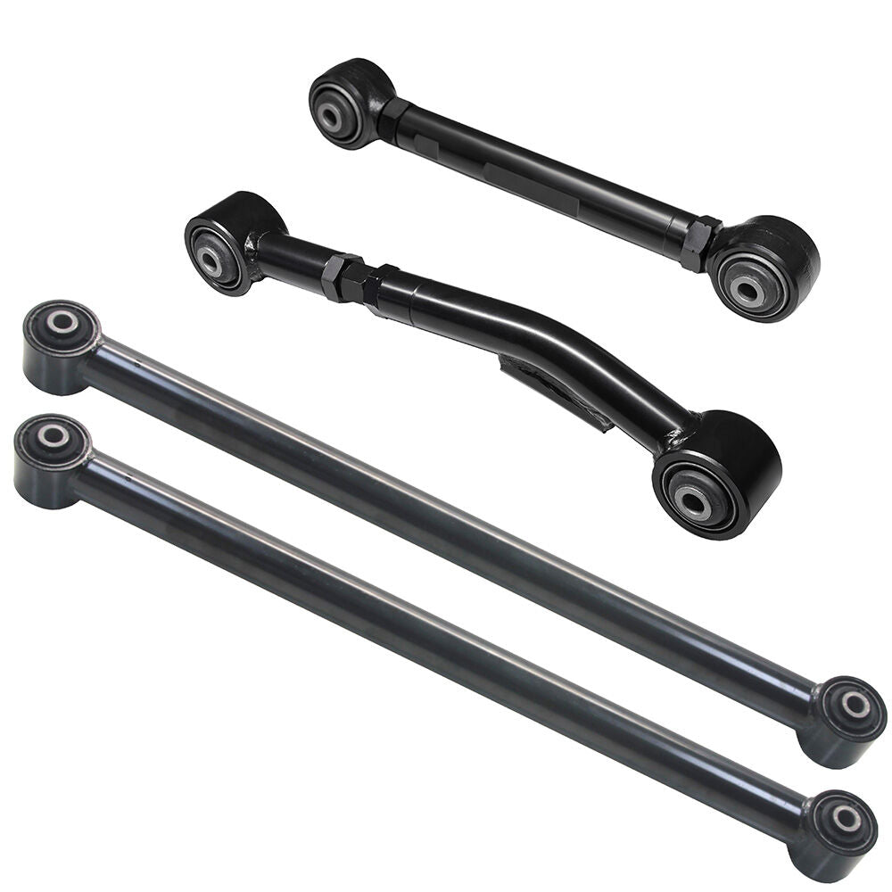 PATKIT-018 PSR Nissan Patrol GQ & GU Adjustable Upper (Bent for long range tank) & Fixed Standard Length Lower Trailing Arm Kit (678mm) | Genuine PSR Suspension Component