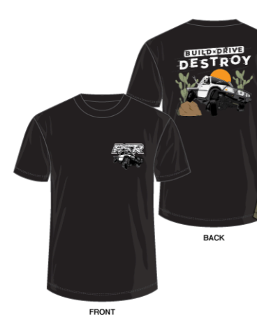 PATROL-MENS-TEE PSR Mens Build Drive Destroy T-Shirt | Genuine PSR 4X4 Part