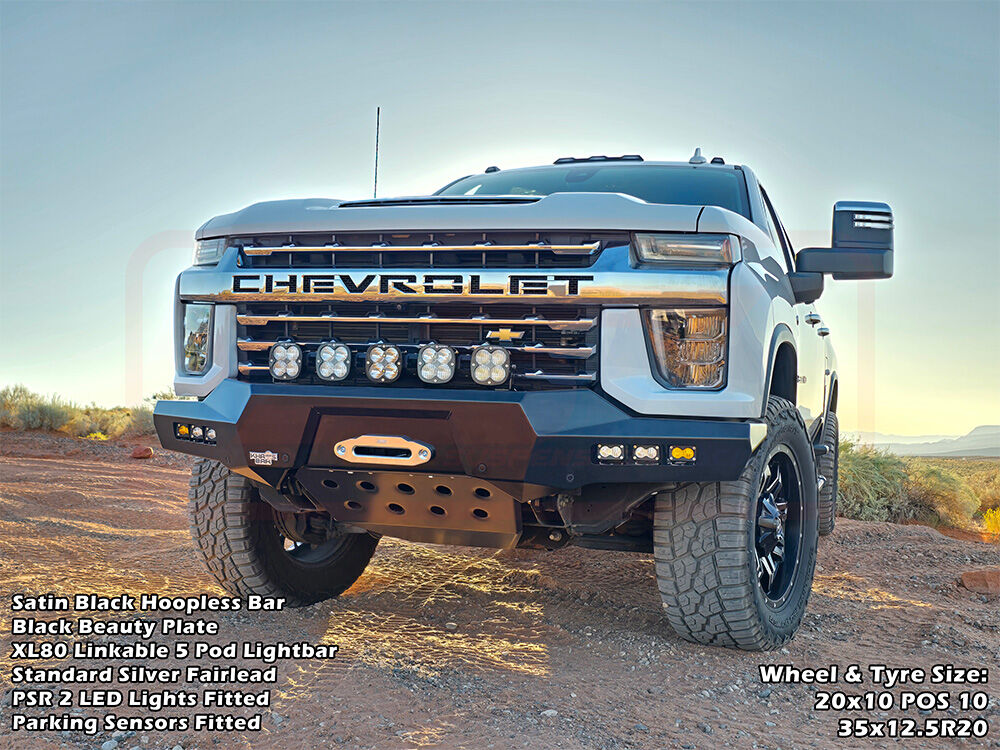 PSRCHEV-020-KIT PSR Khaos Chevrolet Silverado 2020-2023 2500-3500 Khaos Hoopless Bumper | Genuine PSR Khaos Bull Bar