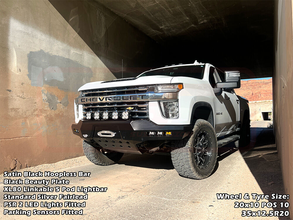 PSRCHEV-020-KIT PSR Khaos Chevrolet Silverado 2020-2023 2500-3500 Khaos Hoopless Bumper | Genuine PSR Khaos Bull Bar