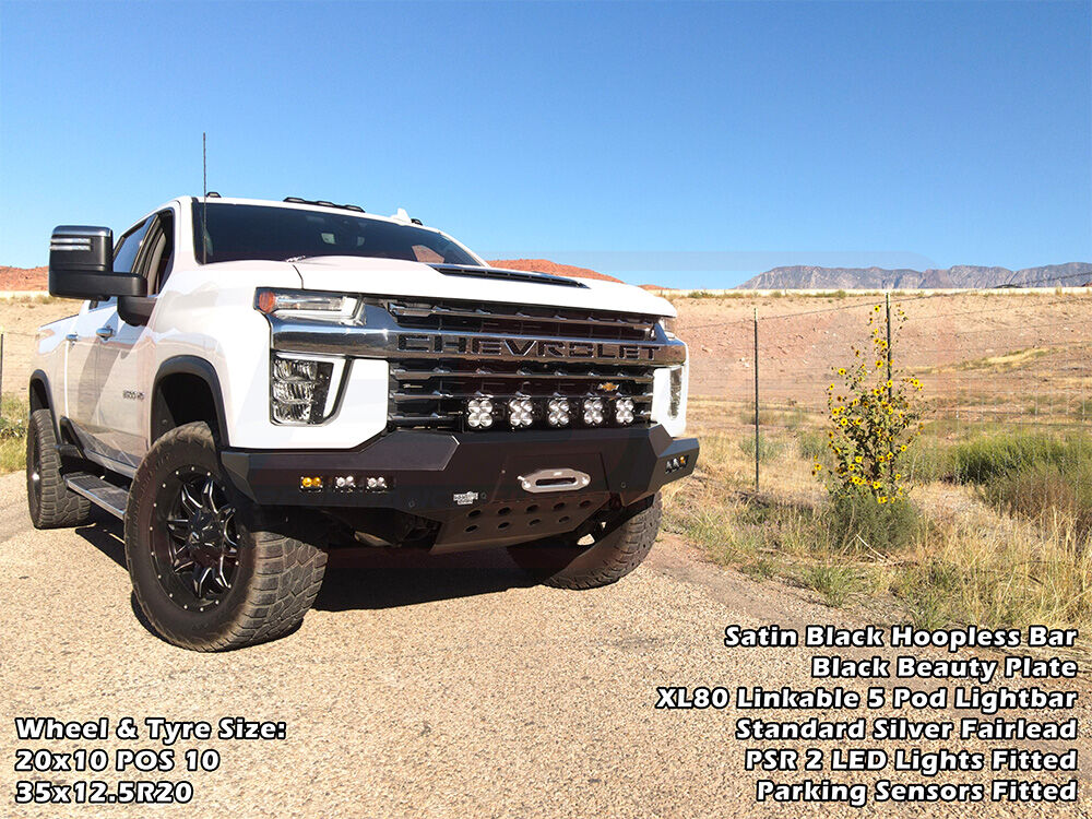 PSRCHEV-020-KIT PSR Khaos Chevrolet Silverado 2020-2023 2500-3500 Khaos Hoopless Bumper | Genuine PSR Khaos Bull Bar