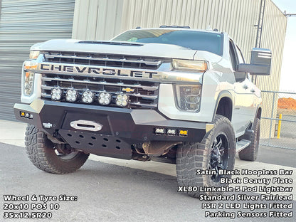 PSRCHEV-023-KIT PSR Khaos Chevrolet Silverado 2020-2023 2500-3500 Khaos Sheet Metal Hoop Bumper | Genuine PSR Khaos Bull Bar
