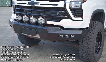 PSRCHEV-030-KIT PSR Khaos Chevrolet Silverado 2024-On 2500-3500 Khaos Hoopless Bumper | Genuine PSR Khaos Bull Bar
