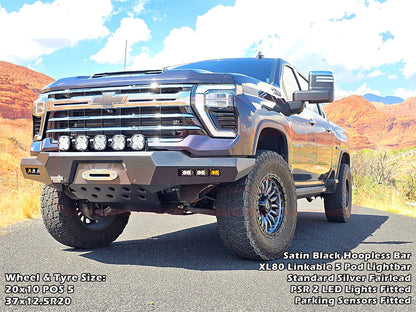 PSRCHEV-033-KIT PSR Khaos Chevrolet Silverado 2024-On 2500-3500 Khaos Sheet Metal Hoop Bumper | Genuine PSR Khaos Bull Bar