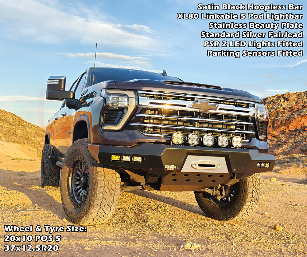 PSRCHEV-033-KIT PSR Khaos Chevrolet Silverado 2024-On 2500-3500 Khaos Sheet Metal Hoop Bumper | Genuine PSR Khaos Bull Bar