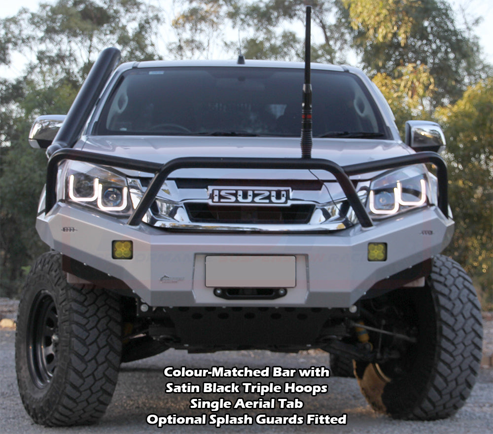 PSRDMAX-024-KIT PSR Ambush Isuzu D-MAX 1 (Strut Front) 2012-2017 Ambush Triple Hoop Bullbar | Genuine PSR Ambush Bull Bar
