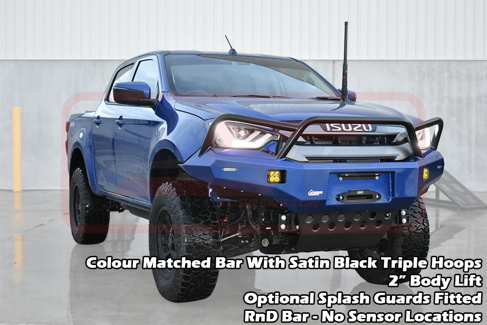 PSRDMAX-059-KIT PSR Ambush Isuzu D-MAX 3 2021-2024 Ambush Triple Hoop Bullbar | Genuine PSR Ambush Bull Bar