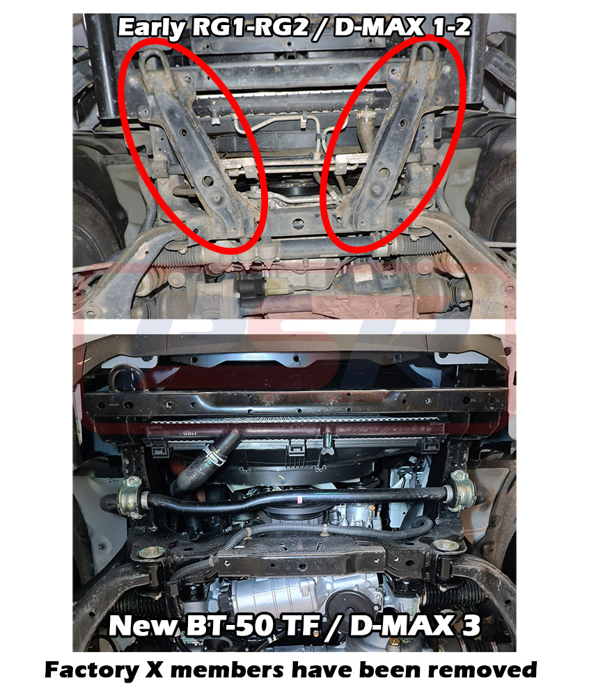 PSRDMAX-080 PSR Isuzu D-MAX 3 - 4 / Mazda BT-50 TF 2021-ON Chassis Saver Front Bash Guard Front Half | Genuine PSR Bull Bar
