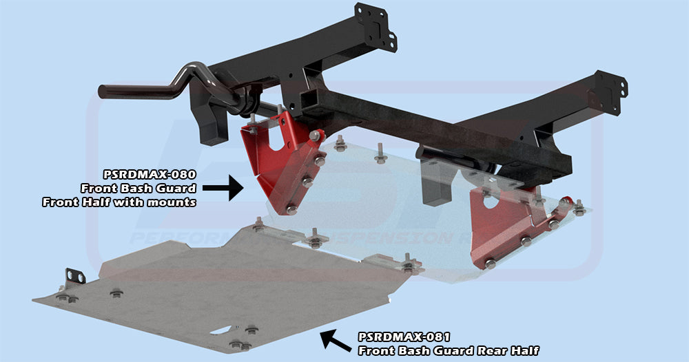 PSRDMAX-081 PSR Isuzu D-MAX 3 - 4 / Mazda BT-50 TF 2021-ON Chassis Saver Front Bash Guard Rear Half | Genuine PSR Bull Bar