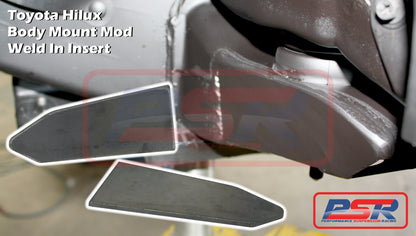 PSRHIL-067 PSR Toyota Hilux N70 05-15 Body Mount Mod Weld In Insert | Genuine PSR Suspension Component