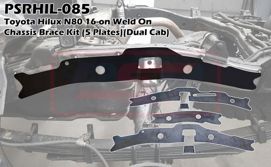 PSRHIL-085 PSR Toyota Hilux N80 16-on Weld On Chassis Brace Kit (5 Plates)(Dual Cab) | Genuine PSR Chassis Brace