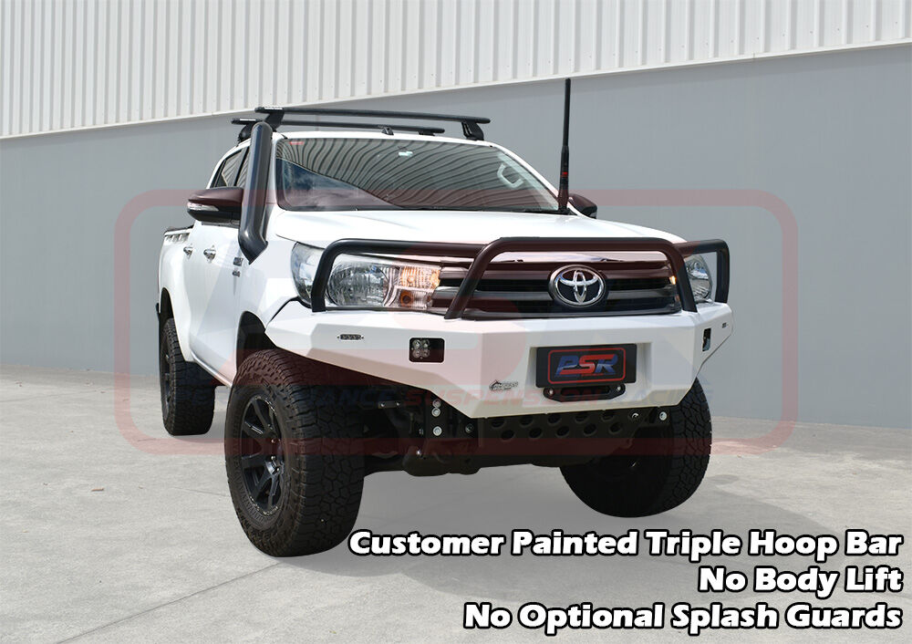 PSRHIL-124-KIT PSR Ambush Toyota Hilux N80 MK1-MK2 2016-4/2020 Ambush Triple Hoop Bullbar | Genuine PSR Ambush Bull Bar