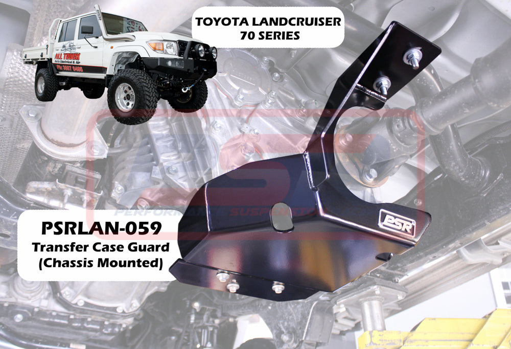 PSRLAN-059 PSR Toyota LandCruiser 70 Series Transfer Case Guard (Chassis Mounted)(Single Rear Fuel Tank Only) | Genuine PSR Underbody Protection