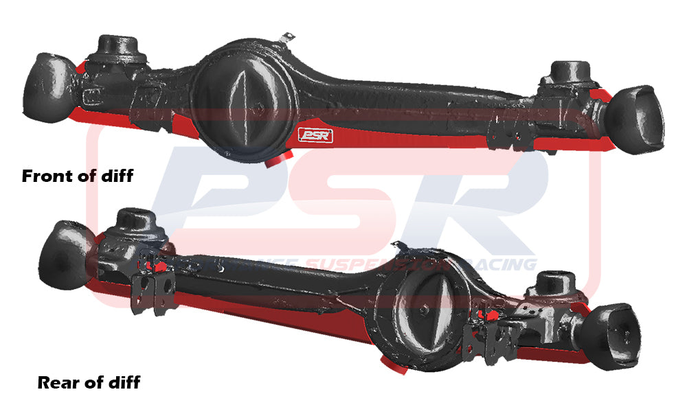 PSRLAN-100 PSR Toyota Landcruiser 80/105 Series Front Diff Brace System (Weld on)(No center Guard) | Genuine PSR Driveline Component