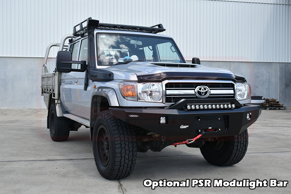 PSRLAN-141-KIT PSR Ambush Toyota Landcruiser 70 Series 2007-2023 Ambush Sheet Metal Hoop Bullbar | Genuine PSR Ambush Bull Bar