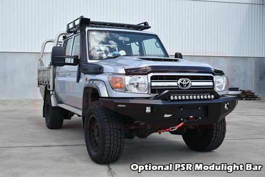 PSRLAN-141-KIT PSR Ambush Toyota Landcruiser 70 Series 2007-2023 Ambush Sheet Metal Hoop Bullbar | Genuine PSR Ambush Bull Bar