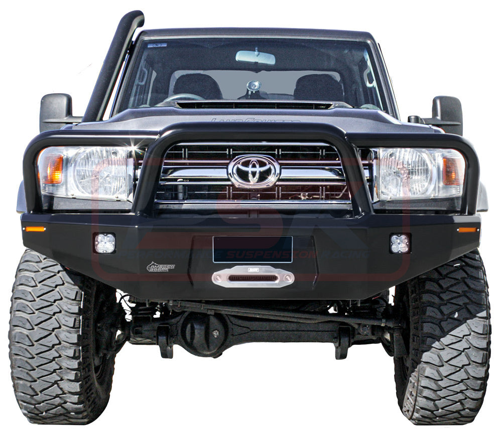 PSRLAN-146-KIT PSR Ambush Toyota Landcruiser 70 Series 2007-2023 Ambush Triple Hoop Bullbar (Big Tube) | Genuine PSR Ambush Bull Bar