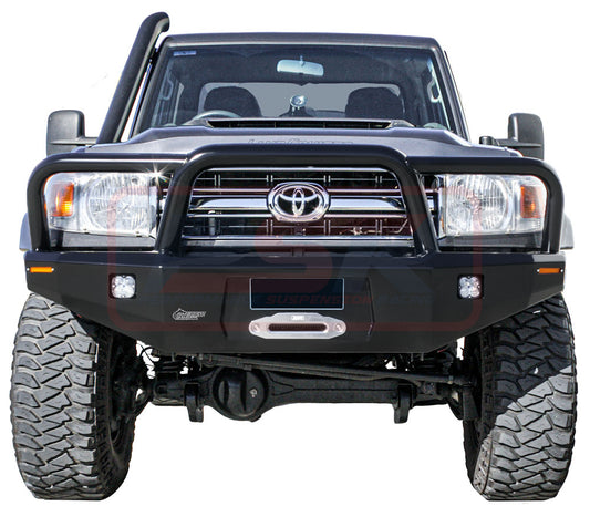 PSRLAN-146-KIT PSR Ambush Toyota Landcruiser 70 Series 2007-2023 Ambush Triple Hoop Bullbar (Big Tube) | Genuine PSR Ambush Bull Bar