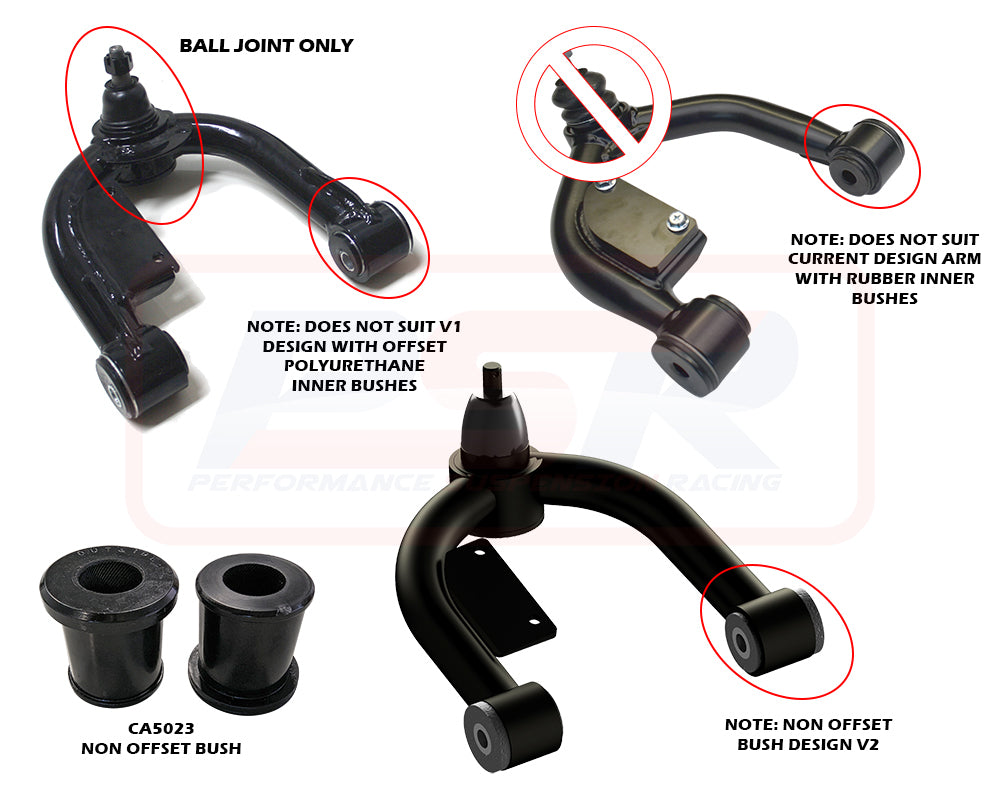 PSRNAV-020 PSRNAV-006 UCA Ball Joint 11 (V1-2 PRE 2020 POLY-URETHANE INNER BUSH) | Genuine PSR Suspension Component