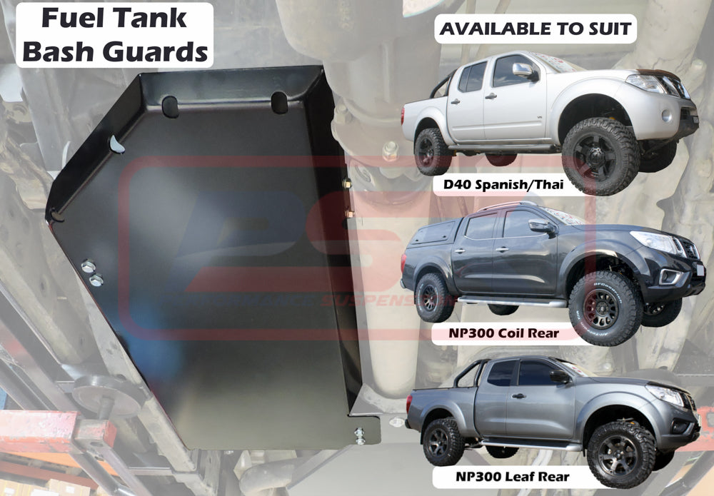 PSRNAV-044 PSR Nissan Navara D40 Fuel Tank Guard (Couples to Rear Guard) | Genuine PSR Underbody Protection