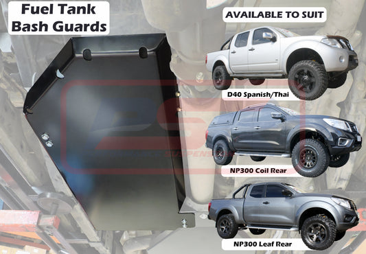 PSRNAV-044 PSR Nissan Navara D40 Fuel Tank Guard (Couples to Rear Guard) | Genuine PSR Underbody Protection