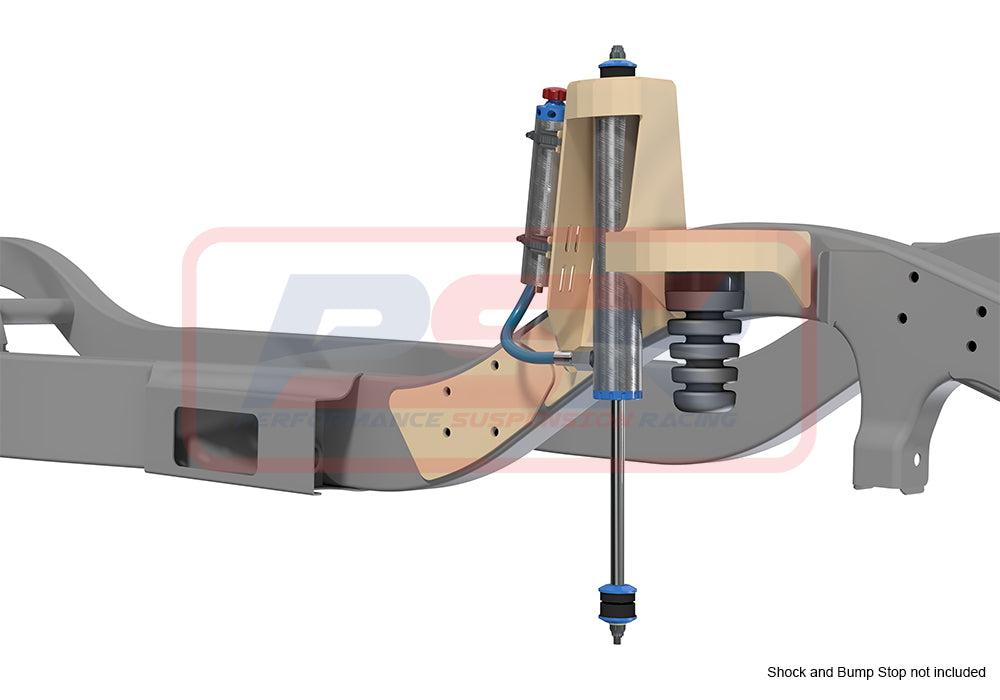 PSRPAT-064 PSR Nissan Patrol GQ-GU Front Raised Shock Tower System 75mm (Weld in)(pin shock mounting) | Genuine PSR Suspension Component