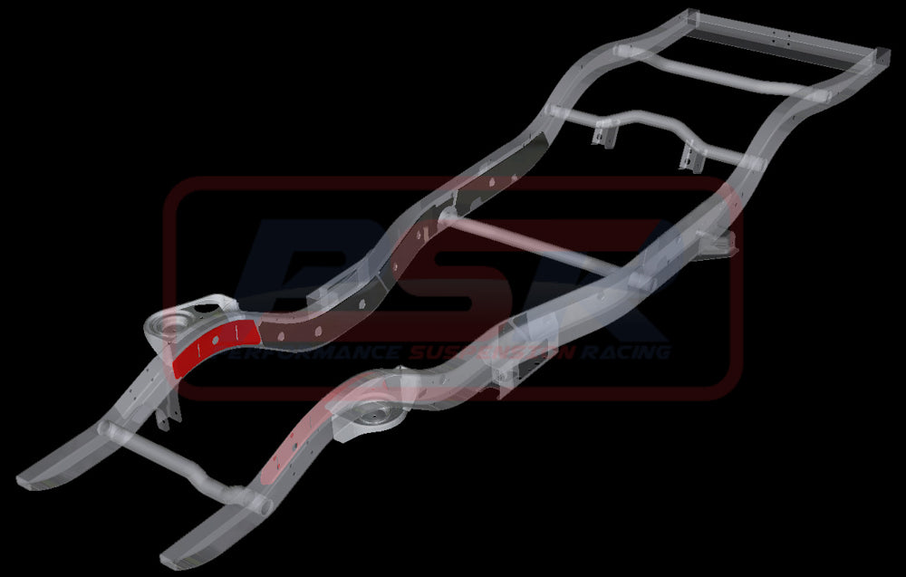 PSRPAT-085 Nissan Patrol GQ-GU Chassis Side Weld On Engine Mount Plate (Chassis Plate Only of PSRPAT-086 kit) | Genuine PSR Chassis Brace
