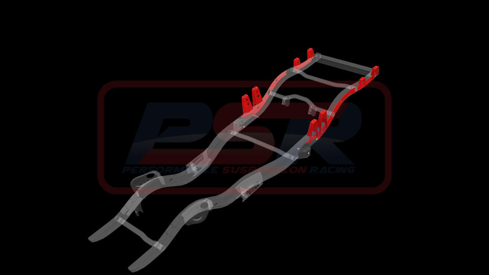 PSRPAT-089 Nissan Patrol GQ-GU Coil Cab Ute External Heavy Duty Tray Mount System (Wagon to ute chassis conversion) (PSR Long Arm) | Genuine PSR Chassis Brace