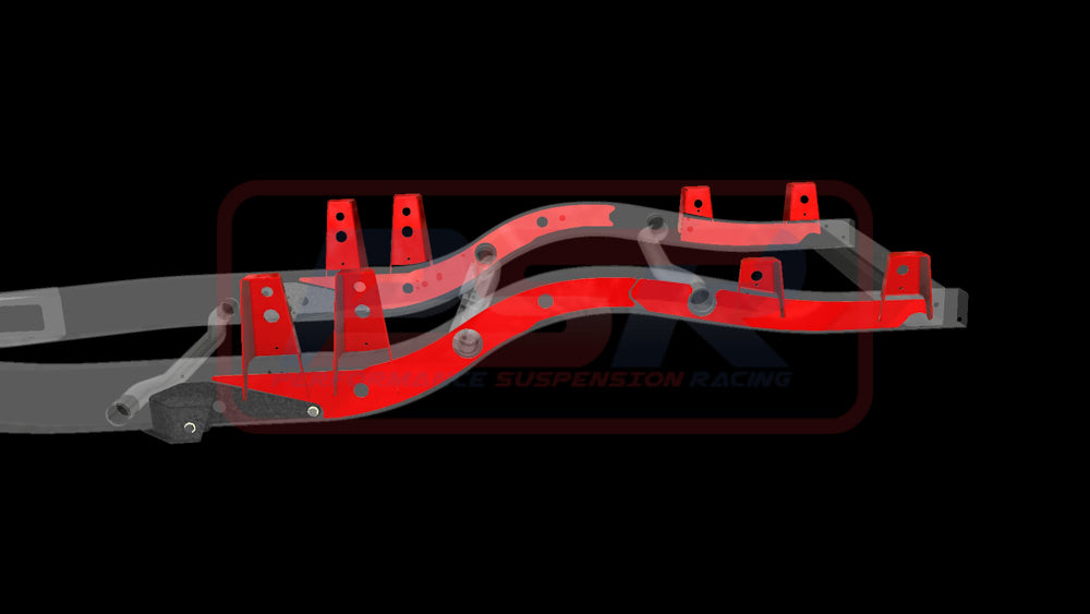 PSRPAT-089 Nissan Patrol GQ-GU Coil Cab Ute External Heavy Duty Tray Mount System (Wagon to ute chassis conversion) (PSR Long Arm) | Genuine PSR Chassis Brace