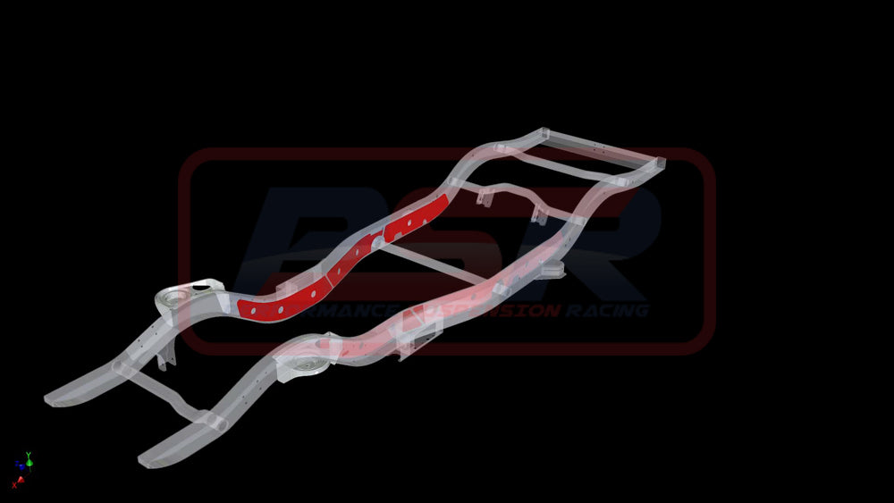 PSRPAT-091 PSR Nissan Patrol GQ-GU Chassis Bracing Wagon-Ute Internal only (Engine mount to rear upper arm mount) | Genuine PSR Chassis Brace