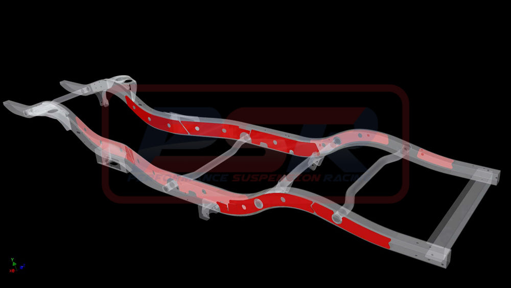 PSRPAT-092 PSR Nissan Patrol GQ-GU Chassis Bracing Wagon STD Arm Internal-External (Engine mount to tow bar) | Genuine PSR Chassis Brace