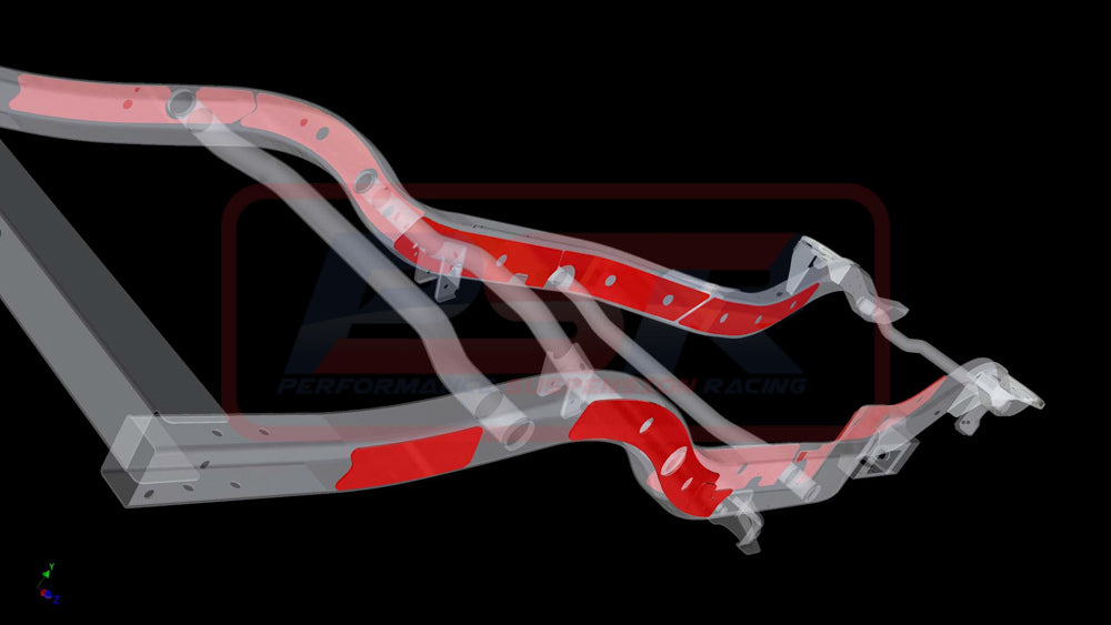 PSRPAT-092 PSR Nissan Patrol GQ-GU Chassis Bracing Wagon STD Arm Internal-External (Engine mount to tow bar) | Genuine PSR Chassis Brace