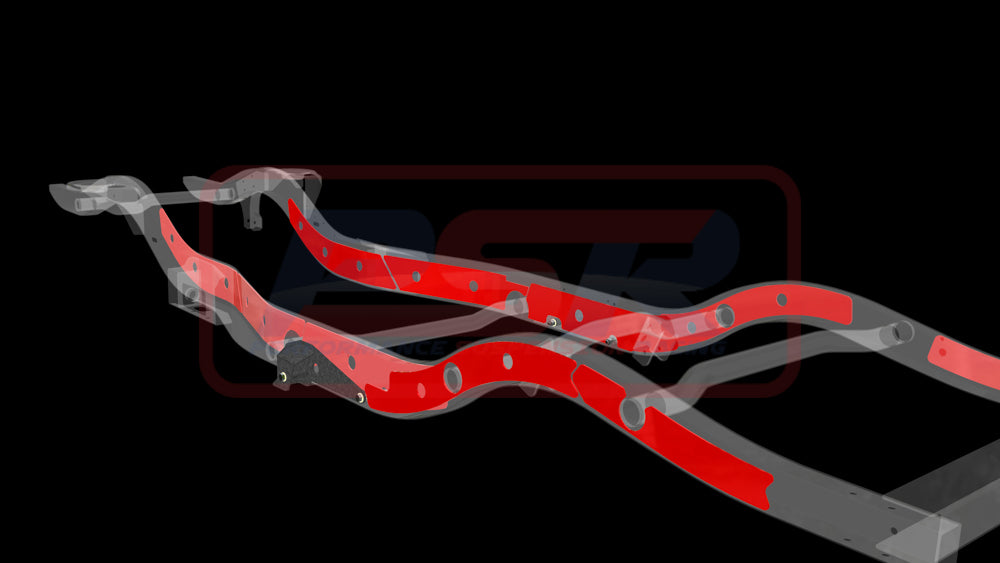 PSRPAT-093 PSR Nissan Patrol GQ-GU Chassis Bracing Wagon Long Arm Internal-External (Engine mount to tow bar) | Genuine PSR Chassis Brace