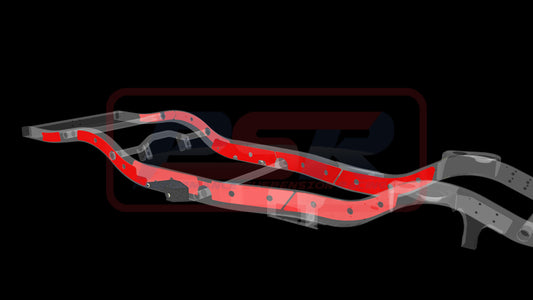PSRPAT-093 PSR Nissan Patrol GQ-GU Chassis Bracing Wagon Long Arm Internal-External (Engine mount to tow bar) | Genuine PSR Chassis Brace