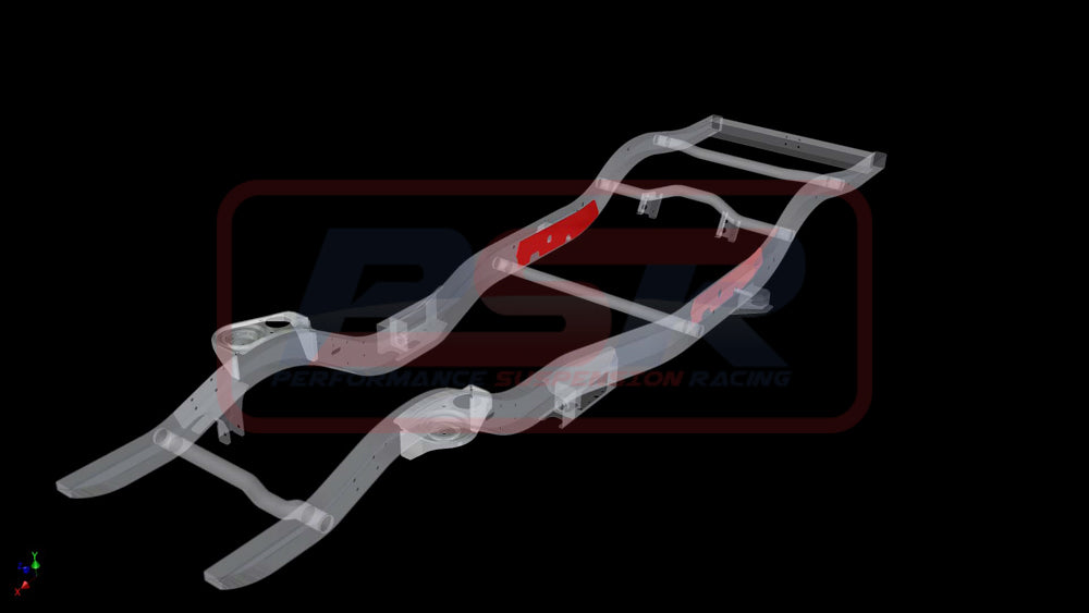 PSRPAT-094 PSR Nissan Patrol GQ-GU Chassis Bracing Rear Internal (Rear lower control arm only) | Genuine PSR Chassis Brace