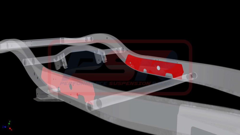 PSRPAT-094 PSR Nissan Patrol GQ-GU Chassis Bracing Rear Internal (Rear lower control arm only) | Genuine PSR Chassis Brace