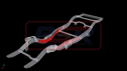 PSRPAT-095 PSR Nissan Patrol GQ-GU Chassis Bracing Front Internal (Engine mount to front of rear lower control arm brace) | Genuine PSR Chassis Brace