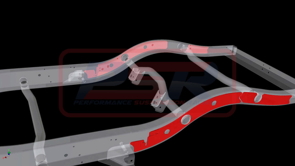 PSRPAT-096 PSR Nissan Patrol GQ-GU Chassis Bracing Wagon Rear External (Mid body mount to tow bar) | Genuine PSR Chassis Brace