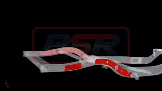 PSRPAT-096 PSR Nissan Patrol GQ-GU Chassis Bracing Wagon Rear External (Mid body mount to tow bar) | Genuine PSR Chassis Brace