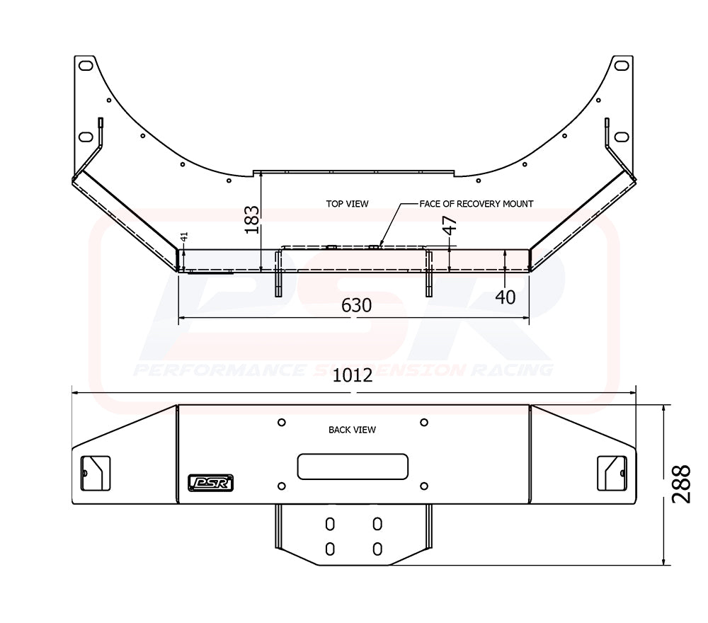 PSRPAT-127-KIT PSR Nissan Patrol GQ-GU Coil Cab Ute Rear Winch Cradle | Genuine PSR Recovery Gear